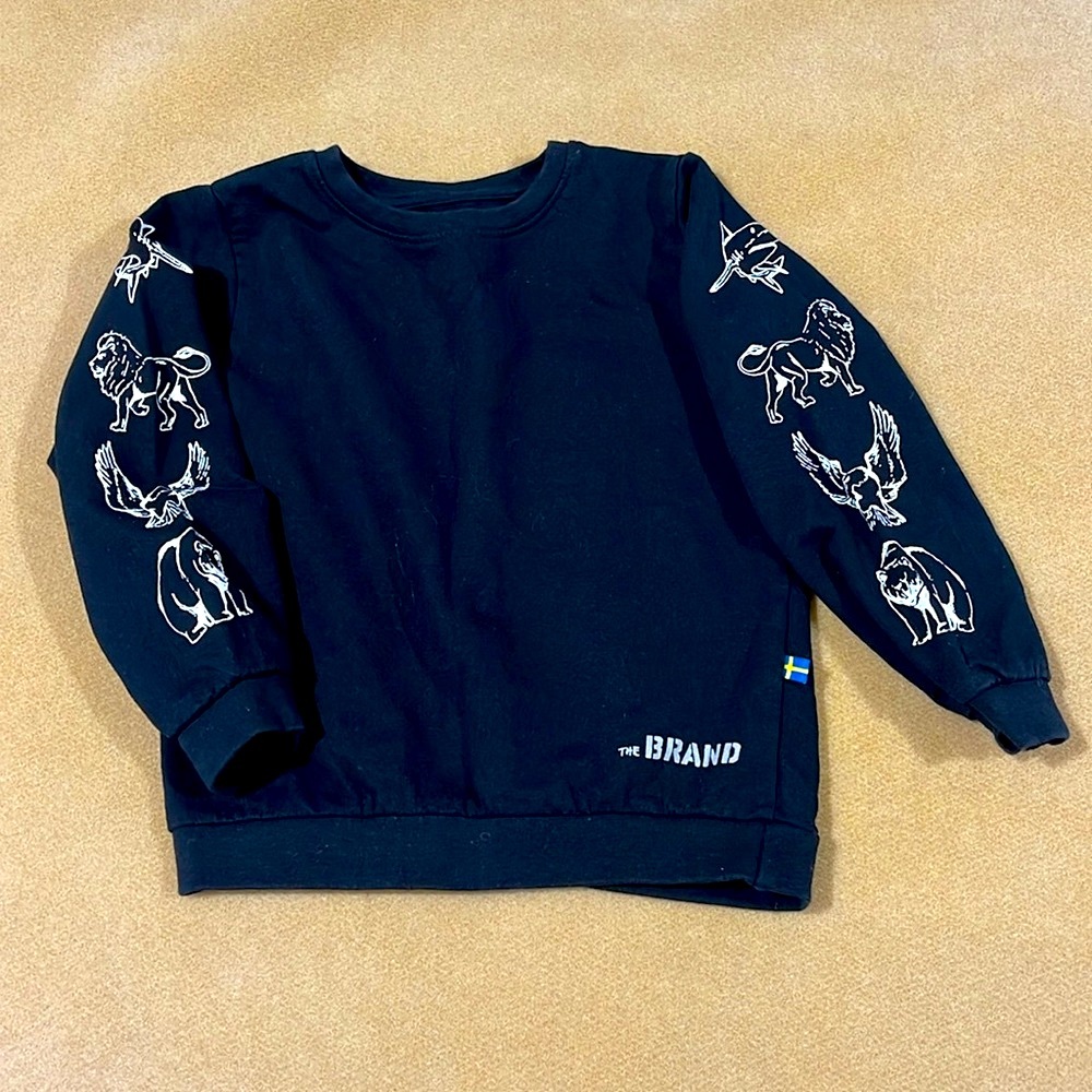 THE BRAND BLACK WILD PREDATOR ANMIAL SWEATSHIRT SIZE 92-98 USA 3-4T